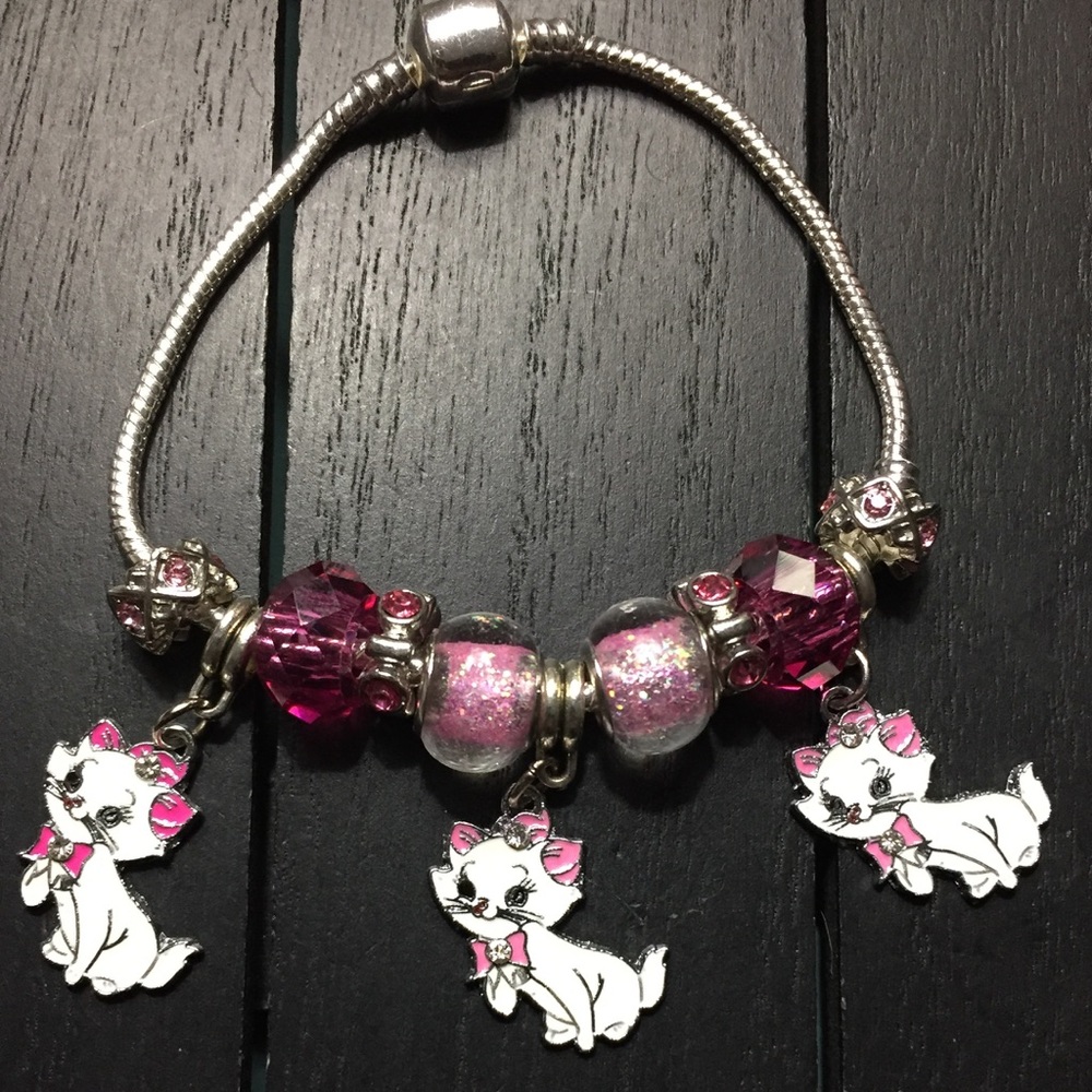 9” Silver Plated Charm Bracelet